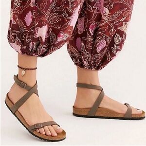 Birkenstock Daloa Brown Leather Ankle Strap Buckle Sandals Shoes Size 41 US 10